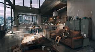 Apartment Original Anime Scenery Anime Artwork Anime Art Girl