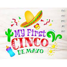 This clip art set is perfect for a teacher, librarian, daycare, designer, or anyone needing to create a cute graphic or product! My First Cinco De Mayo Svg File For Cricut Fiesta Clipart Printable Art