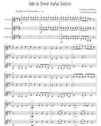 Ode To Three Joyful Violins Ode To Joy Ode To Joy Violin Violin Songs