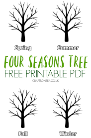 Use paint, tissue paper, crayons, or other art supplies to make your trees. Four Seasons Tree Template Free Printable Crafts On Sea