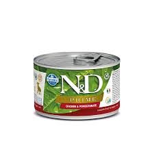 In this dog food formula, you'll get 70% animal ingredients and 30% veggies, fruits, vitamins, and minerals. Farmina N D Prime Canine Chicken Pomegranate Puppy Mini Recipe North Fulton Feed Seed