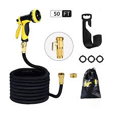 Garden hose feature:light weight, flexible,compact and portable it can be quickly expanding to 25ft when water is on, fully retract to the original length when water is off. Hmil U Garden Hose 50ft 15m Strongest Double Latex Inner Tube Prevent Leaking Magic Hosepipe With 9 Function Spray Gun As Seen On Tv Uk Products