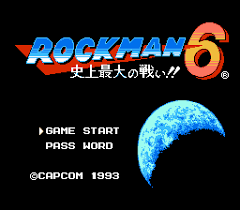 Mega Man Rockman 6 Title Screen Card Games Mega Man Mega Man 6