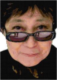 SALE! Yoko Ono Cross-stitch Portrait Digital Pattern
