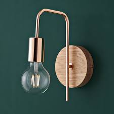 Applique Indus En Metal Cuivre Et Hevea Applique Cuivre En Hevea Indus Metal Yatak Odasi Lambalari Aydinlatma Elemanlari Yer Lambasi