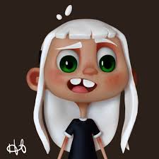 Girl 3d Sculpture Made By Helen Ahlberg Cartoon Character Design 3d Model Character Animation Art Sketches