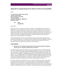 A sample letter of response provides a basis for writing any response letter, be it a response to a job offer, to a complaint letter or an invitation to a before writing a response letter, one should review all the topics or questions in the letter that he/she is responding to. Appendix H Sample Response For Notice Of Intent To Deny Noid