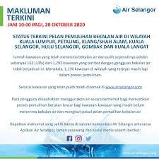 Gangguan bekalan air selangor 2021: Air Selangor Status Terkini Pelan Pemulihan Bekalan Air Facebook