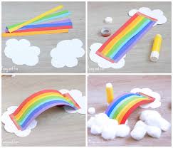 Simple 3d Rainbow Paper Craft Easy Peasy And Fun Start by drawing a rainbow outline on canvas.