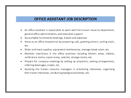 Responsible for managing the dealers, and suppliers. Office Assistant Resume Sample Pdf