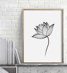 Lotus Flower Art Black And White Line Drawing Print Etsy In 2021 Lotus Flower Art Lotus Flower Drawing Lotus Flower Painting