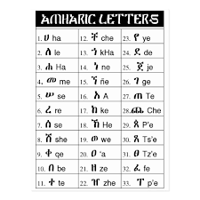 Amharic Alphabet 33rd Degree Lesson Chart Postcard