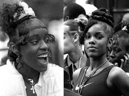 Although moore's mane has been chestnut brown for more than a decade now, her hair's original hue is closer to her circa 1999 candy music video blonde. Back In The Day Black Girl Aesthetic Vintage Black Glamour Black Culture