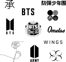 He was first seen with this tattoo in a picture from the tattoo shop in geoje island in 2019 as he was getting his right hand done with many small pieces. Bts Logo Sticker Pack Updated Sticker By Lyshoseok Bts Tattoos Logo Sticker Bts Army Logo