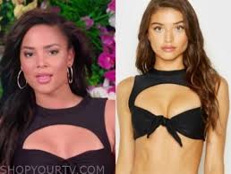 Love Island Usa Season 1 Episode 1 Kyra S Black High Neck Bikini Shop Your Tv