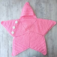 crochet baby star blanket wrap cozy free pattern my