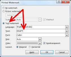 The watermark appears as a text box. Word Add A Watermark To All Sections At Once Cybertext Newsletter