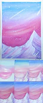 See more ideas about landscape, landscape paintings, watercolor landscape. How To Draw Watercolor Landscape Pink Sunset Snow Mountain Step By Step Tutorial For Beginne Watercolor Landscape Tutorial Sunset Painting Easy Sunset Painting