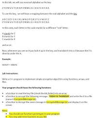 You can place them in random or alphabetical order, and either stick them to the inside of a file folder so that you can use them again, or just place them down on a. In This Lab We Will Use Reversed Alphabet As The Chegg Com
