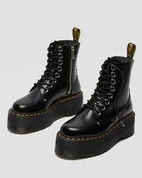 Color black milled nappa leather. Jadon Max Platform Boots Dr Martens