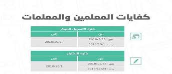 اختبارات كفايات قياس المعلمات والمعلمين 1440 مواعيد تسجيل اختبار الفترة الاولى وطريقه التقديم