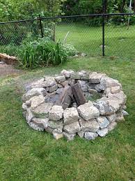 Old Cement Sidewalk Pieces Recycled Into A Fire Pit Stone Fire Pit Fire Pit Backyard Outside Fire Pits