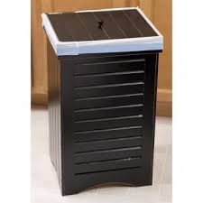 Wooden Decorative Kitchen Trash Can With Lift Off Lid Black Wooden Trash Can Wood Trash Can Kitchen Trash Cans Trash cans depot offers indoor and outdoor waste management products including commercial trash cans and recycling bins.
