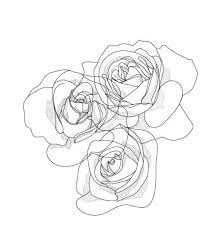 Pin By Martha Reeder On Line Drawings Line Art Tattoos Rose Line Drawing Flower Drawing