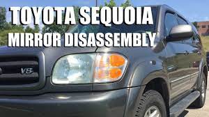 Turn signals, puddle lights, heaters, and adjustment mechanisms can fail and limit the. Toyota Sequoia Folding Mirror Disassembly Youtube