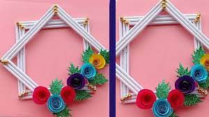 Hanging diy home decor craft ideas wall. Diy Simple Home Decor Wall Decoration Hanging Flower Paper Craft Ideas Paper Decorations Diy Handmade Paper Crafts Wall Decor Crafts