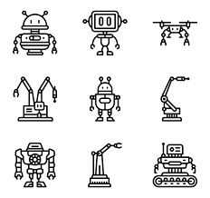 Special Icon Style Lineal 114 270 Vector Icons Available In Svg Eps Png Psd Files And Icon Font Robots Drawing Robot Sketch Robot Icon