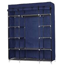 Zimtown 5 Tier 12 Grids Portable Closet Storage Organizer Wardrobe Clothes Rack Blue Walmart Com Walmart Com