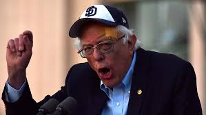 Bernie Sanders Delights San Diegans, Including Centenarian, 3-Foot Head