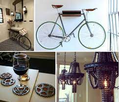 Bicycle themed lamp where squeezing the brake lever actuates the light on/off. Cycle Of Design 13 Bike Inspired Home Furnishings Webecoist Interior Design Styles Rustic Cottage Decor Bicycle Themed Gifts