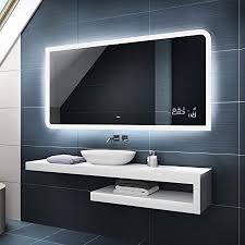 La phrase, écrite ou dédiée sur un miroir est gravée par sablage (décoration blanche, avec la couleur typique du sablage) sur le devant du miroir. Foram Moderne Miroir Avec Led Illumination Salle De Bain Avec Accessoires Sur Mesure Led Lumineux Miroir Avec Eclairage Integre L01 Amazon Fr Cuisine Et Maison