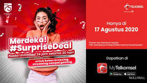 Karena kartu ini ada beberapa paket internet murah di tahun 2020, loh. Promo Telkomsel 17 Agustus 2020 Kuota Internet 60 Gb Hanya Rp 100 Ribu Ini Caranya