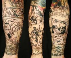 Getting a tattoo is painful. Dc Comic Tattoos For Men Comic Tattoo Sleeve Tattoos Tattoos For Guys