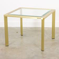 Pierre vandel large square french midcentury double tier lucite and brass coffee table, vandel h 15 in w 40 in d 40 in $ 7,900. Pierre Vandel Mid Century Coffee Table Brass Old Goods