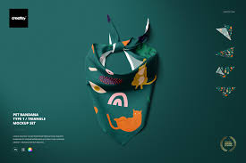 Download Pet Bandana Mockup Set Type 1 Creative Photoshop Templates Creative Market