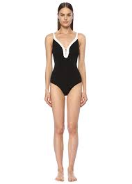 Jets Swimmear Siyah Beyaz Kadin Siyah Beyaz Derin U Yaka Seritli Mayo 622737 Beymen Mayolar Kadin Mayolari Kadin