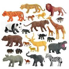Ad 24pcs Jungle Wild Animal Toy Kids Figure Collector Model Toy Collection Gifts Animal Figures Wild Animal Toys Zoo Animals
