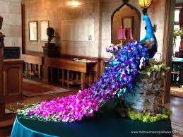 Peacock Made Of Orchids Peacock Wedding Centerpieces Peacock Wedding Theme Wedding Stage Decorations