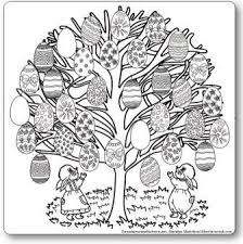 Image de paques gratuit frais dessin oeufs paques coloriage. Coloriage Geant A Imprimer L Arbre De Paques