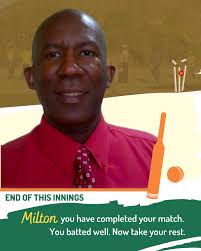 Milton's passing condolences