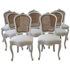 Set Of Eight Vintage French Painted Cane Back Dining Chairs Antique Dining Chairs Dining Chairs Rustic Dining Furniture