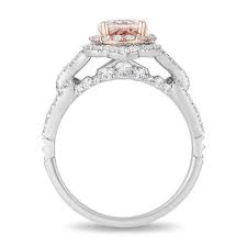Enchanted Disney Aurora Oval Morganite And 3 4 Ct T W Diamond Scallop Frame Engagement Ring In 14k Two Tone Gold Zales Outlet 14k White Gold Engagement Rings Oval Diamond Engagement Ring Beautiful Engagement Rings