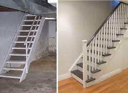 Before And After Basement Stairs Stairs Renovations