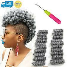 5packs Kenzie Curl Crochet Braiding 10 20 Inch Natural Jumpy Bouncy Twist Crochet Braiding Packs Bouncy Curls Grey Hair Braids Stylish Hair