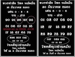 Thai Lotto 3up Chart Route 1 January 2018 Naijaspects