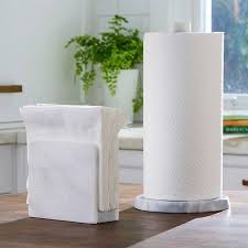 Roll the several sheets of paper towels into a tube that you can insert into the jar. Artisanal Kitchen Supply White Marble Paper Towel Holder Bed Bath Beyond